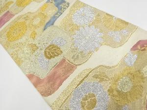 アンティーク　菊・桐模様織り出し袋帯(材料)(サービス品)